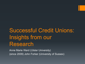 Successful Credit Unions - Scottish Universities Insight Institute