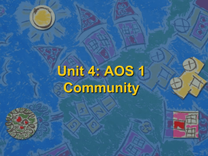 Unit 4 AOS1 - communities
