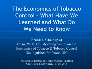 Frank Chaloupka - The Economics of Tobacco Control Project