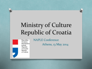 Country updates: Republic of Croatia