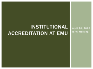 Institutional Accreditation at EMU