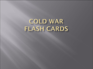 Cold War Flash Cards