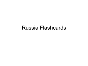 Russia Flashcards