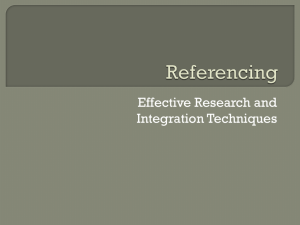 Introduction to Referencing