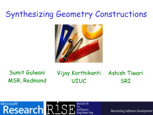Ruler/Compass based Geometry Constructions