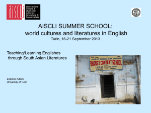 AISCLI SUMMER SCHOOL - Dipartimento di Lingue e Letterature
