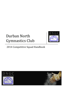dngc handbook 2014 vers. 2 - Durban North Gymnastics Club