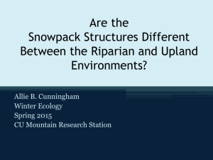 Riparian vs. Grassland Snowpack Structure