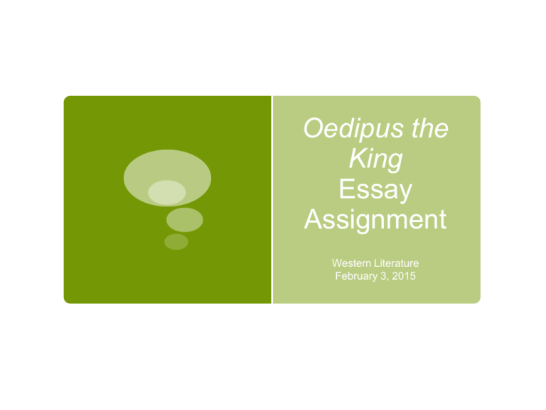 essay questions for oedipus the king