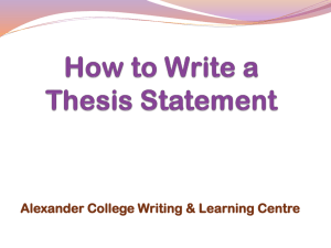 How to write a thesis statement