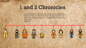 Lesson 102 1 and 2 Chronicles Power Pt