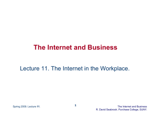 The Internet and Business