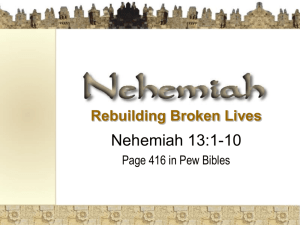 Nehemiah 13:1-10 - The Baptist Start Page