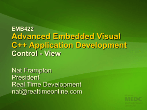 EMB422_Embedded Visual C++ Application Development Control