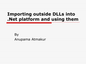 Importing outside dlls into .Net platform and using them --