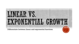 Linear vs Exponential Growth