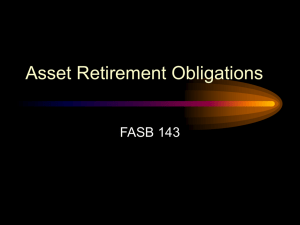 FASB 143 & 144 - ARO and Impairment of Long