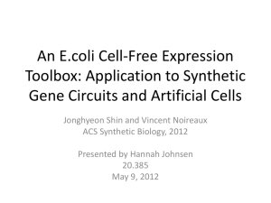 An E.coli Cell-Free Expression Toolbox: Application to Synthetic