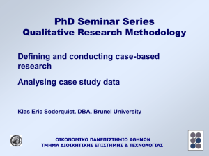 Qualitative Research Methodology