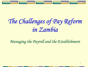 The Challenges of Pay Reform in Zambia