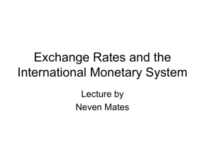 Exchange Rates and International Monetary System