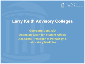 Advisory College/Advocates Introduction - School of Medicine