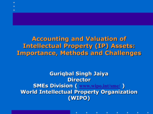 Accounting and Valuation of Intellectual Property (IP) Assets