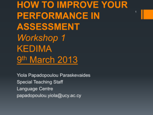 HOW TO IMPROVE YOUR PERFORMANCE IN ASSESSMENT