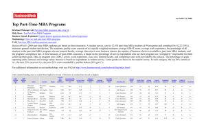 Slide Show: Top Part-Time MBA Programs