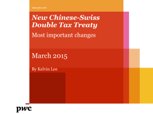 Chinese-Swiss Double Tax Treaty