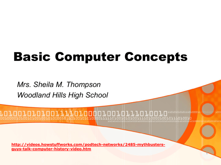 Basic Computer Concepts Woodland Hills School District