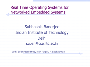 Real Time Operating Systems - Indian Institute of Technology Delhi