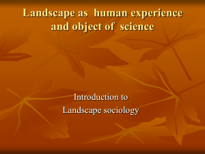 Landscape as human experience and object of science