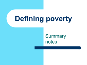 PPT Defining poverty