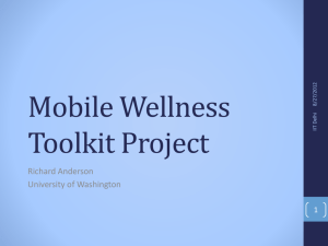 Mobile Wellness Toolkit Project - Washington