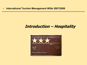 Hospitality - International Tourism Management Arlt