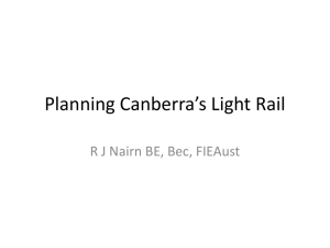 R.J.Nairn: Planning Canberra's Light Rail