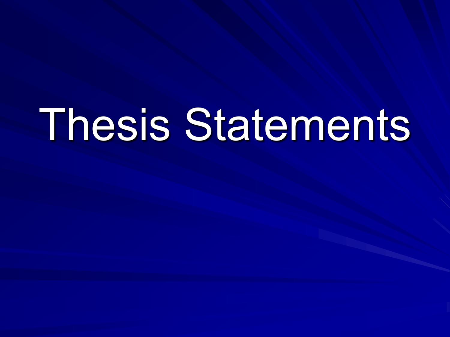 Thesis statement powerpoint