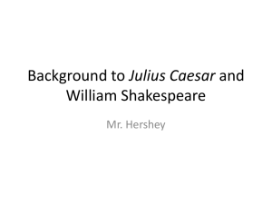 Background to Julius Caesar