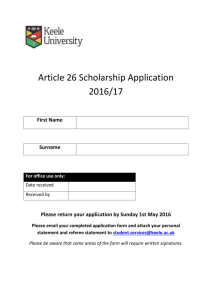 Article 26 Application Form 16/17