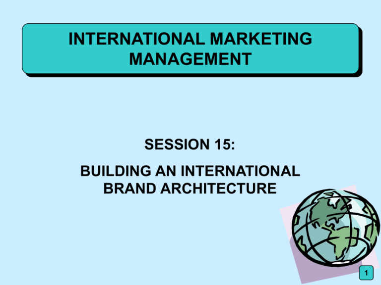 International Marketing Management Session 15