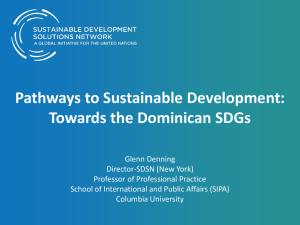 Pathways to Sustainable Development: Towards the Dominican SDGs