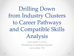 Drilling Down from Industry Clusters to Career Pathways and