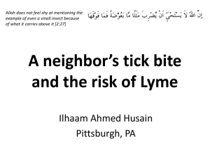 A neighbor's tick bite and the risk of Lyme
