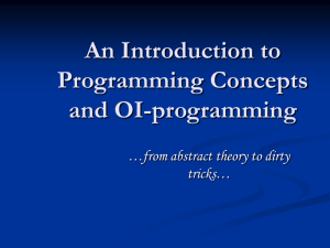 An Introduction to Programming Concepts and OI-programming