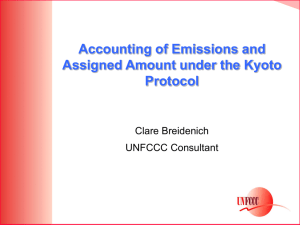 Kyoto Protocol Reference Manual on Accounting for Emissions and