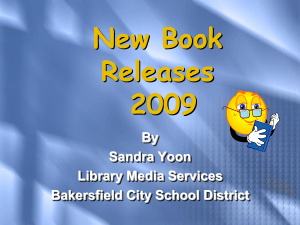 New Book Releases 2009 By Sandra Yoon Library