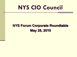Goal: Coordinate initiatives with OFT/CIO and the NYS Forum to