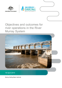 objectives and outcomes for the operation of the River Murray system