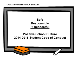 2014-2015 CPSB Code of Conduct